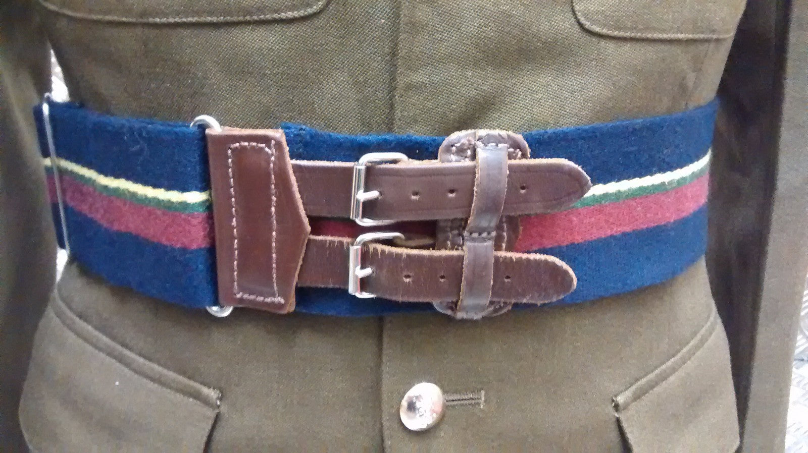 RM Royal Marines Stable Belt British with Leather Buckle Pattern - All Sizes