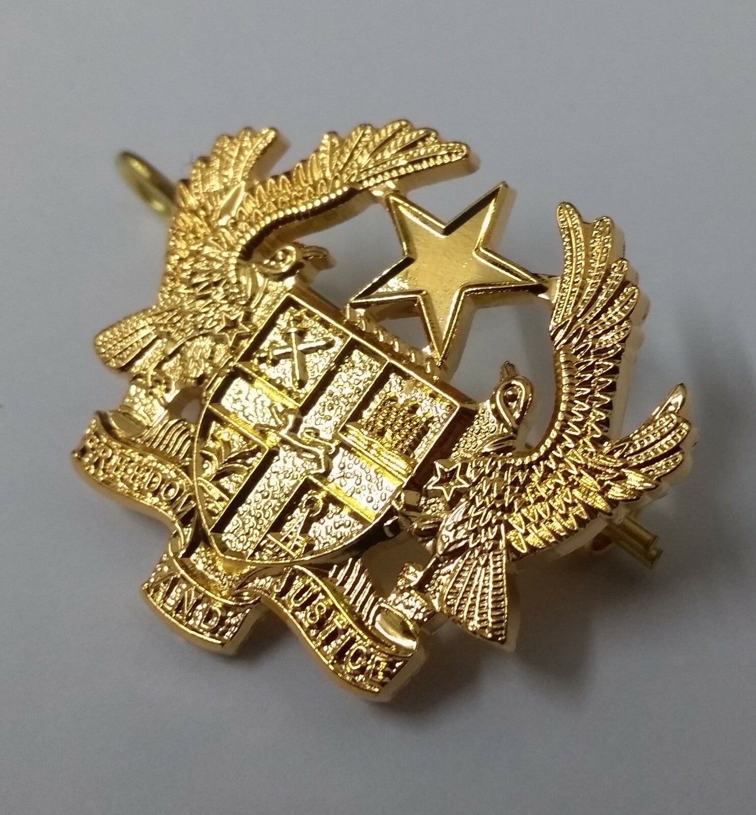 Obsolete Ghana Coat of Arms Insignia Metal Badge