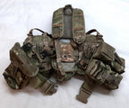 Airborne Army Webbing British Assault Camo Belt Yoke & Assorted Pouches (5)