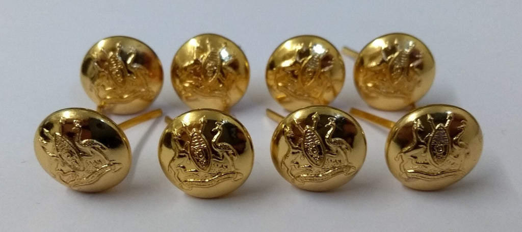 Uganda Crest Insignia Obsolete Dress Uniform Small Split Pin Chinstrap Buttons