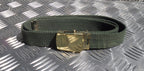 Style 1¼ Roll buckle Canvas Web Belt Silver or Brass buckle All Colours