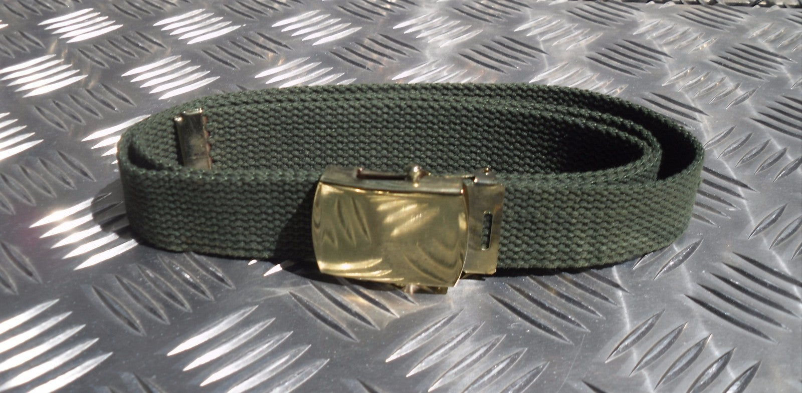 Style 1¼ Roll buckle Canvas Web Belt Silver or Brass buckle All Colours