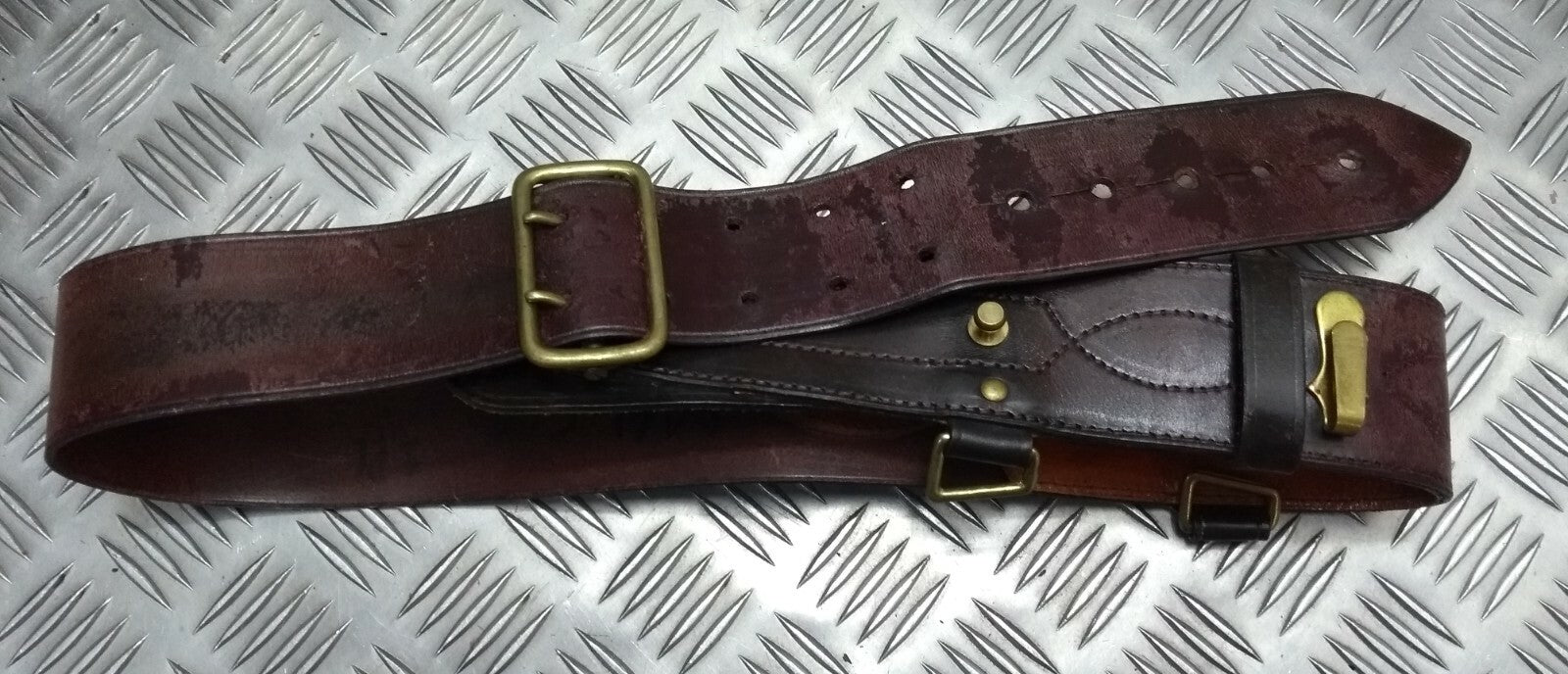 Sam Browne Belt Old Pattern British Made Issue No Shoulder Strap