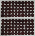 Vintage Buttons 100 4 Hole Army Shirt Button Wine Burgundy Size 11.3mm NOS
