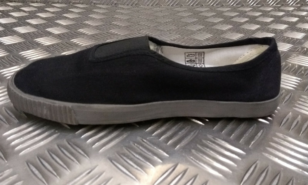 Genuine British Issue PT PE BLACK Retro Plimsolls Dabs- All sizes