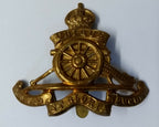Vintage Royal Artillery Kings Crown Hat Badge British Army issue Old Pattern