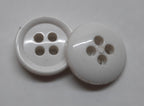 White Small Buttons for Braces British 4 Hole Pattern 14.5mm Set of 48