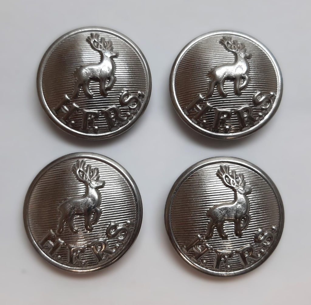 Hertfordshire Buttons Ring Back H F R S Obsolete Stag / Hart Insignia 38L 3 Pr