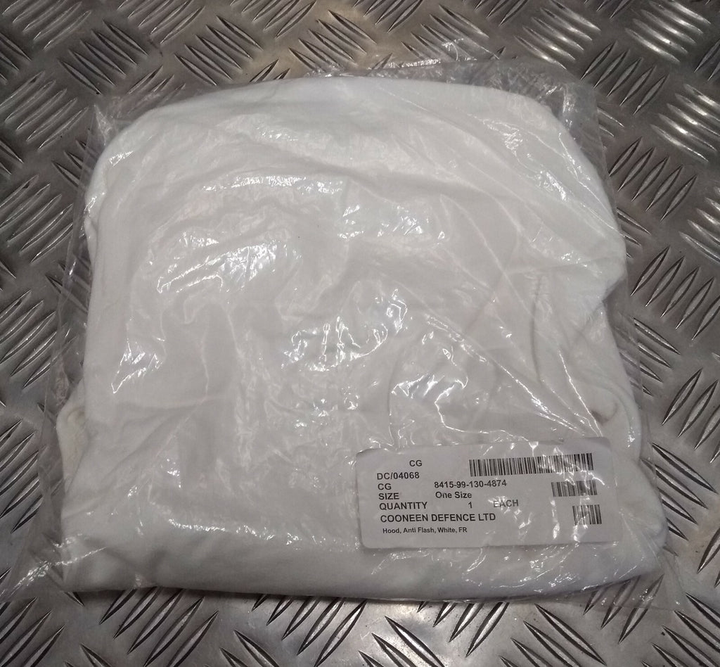 Anti Flash Hood Genuine Royal Navy Issue Fire Retardant FR White Balaclava NEW