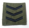 Genuine British Army Sergeant OD Green Rank Badge 3 Chevron Patch RAFBSG