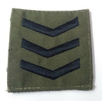 Genuine British Army Sergeant OD Green Rank Badge 3 Chevron Patch RAFBSG