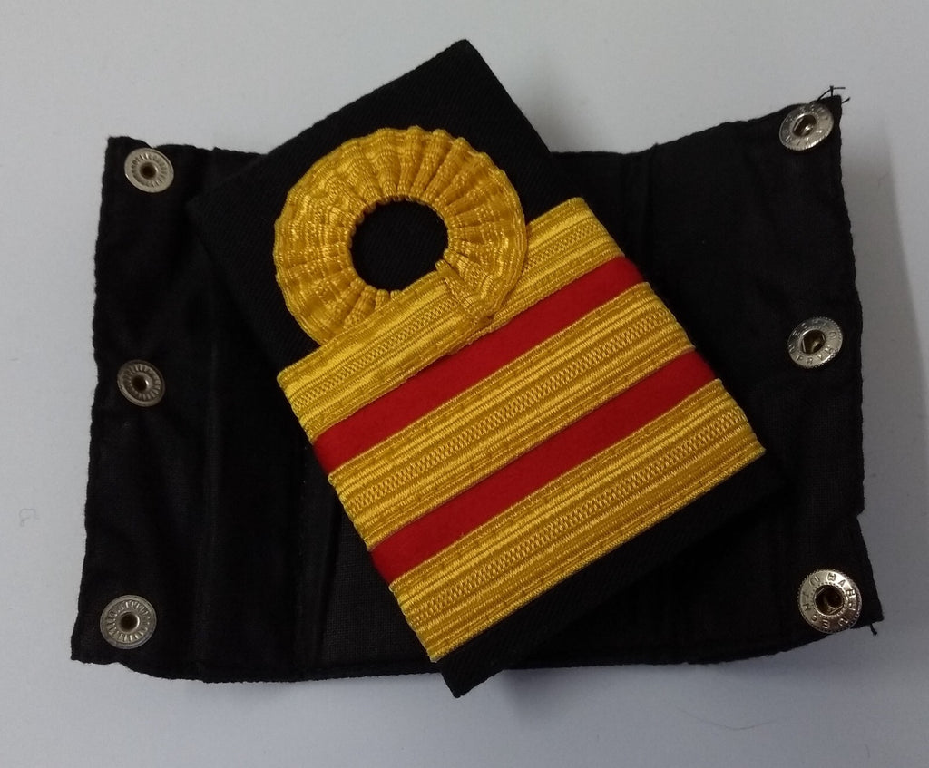 RN Shoulder Slides Royal Navy Issue Commander Rank Slide On Studded Epaulettes