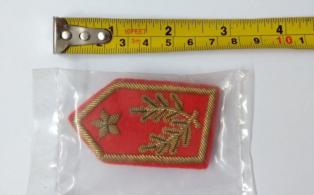 Senior Officer Gorgets Gold Braided Insignia & Decorative Border With Clip Back