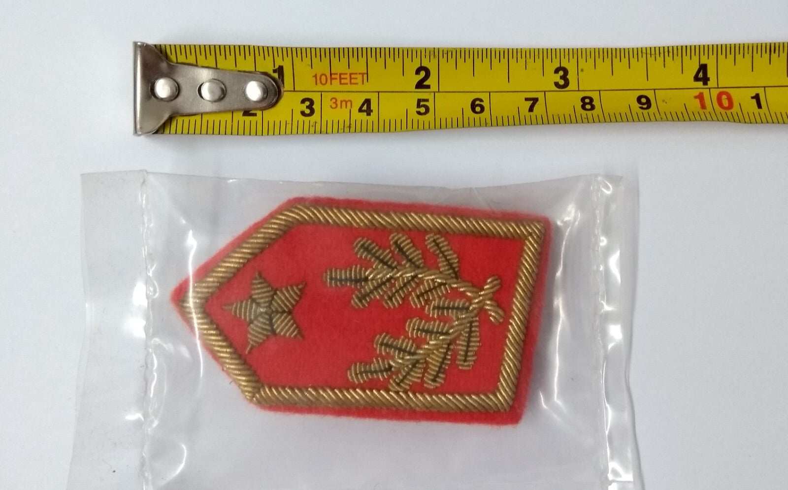 Senior Officer Gorgets Gold Braided Insignia & Decorative Border With Clip Back