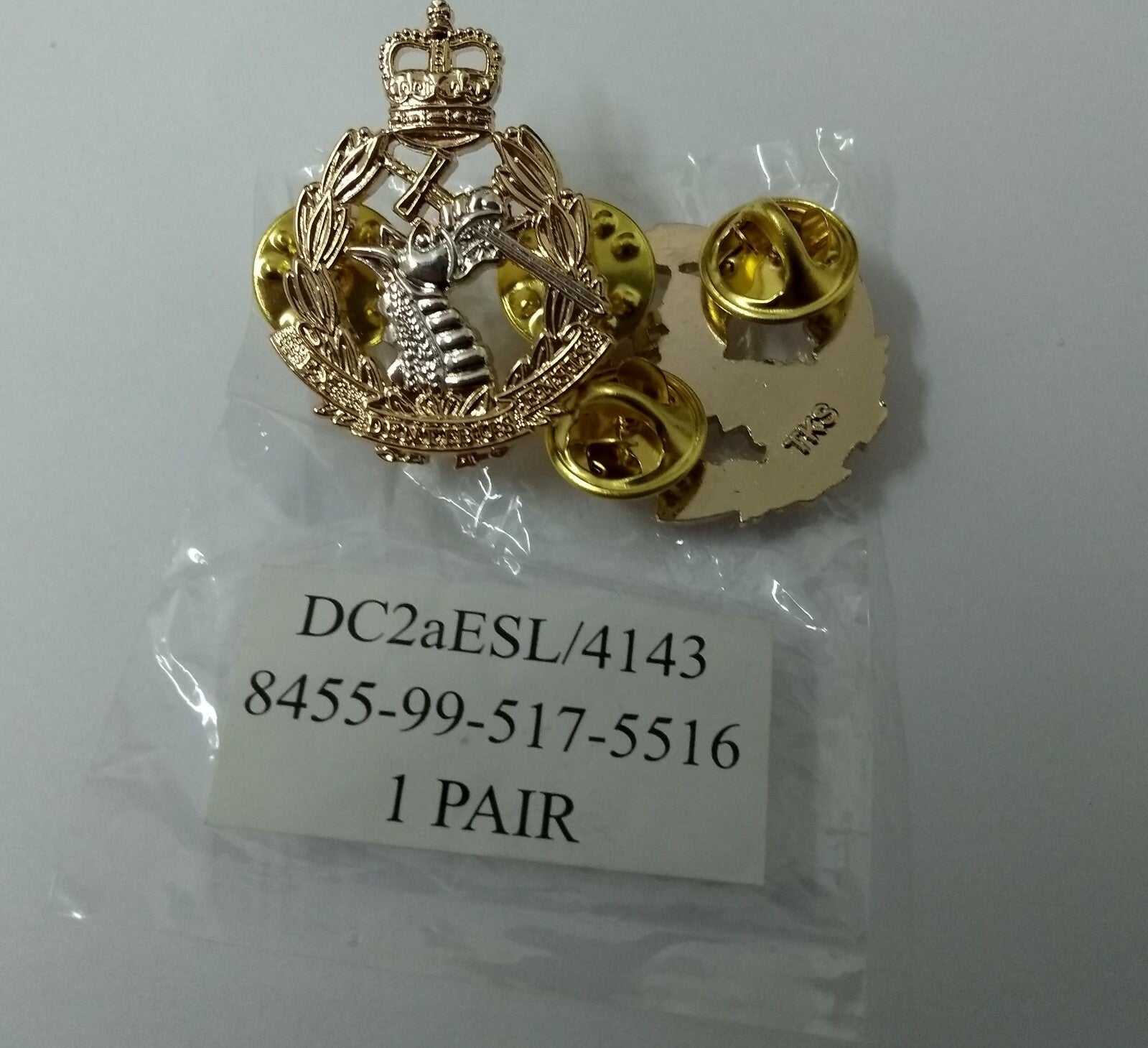 RADC Royal Army Dental Corps Collar Dogs- Brand New