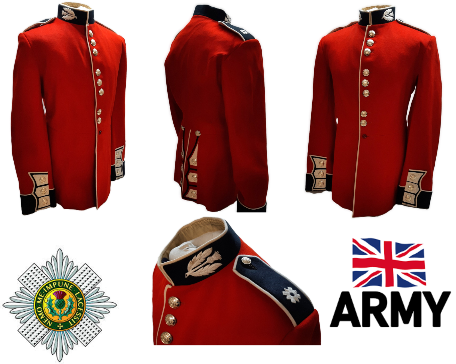British Army Scots Red Tunic S/GDS R & F Scarlet Jacket Big Size