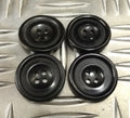 Vintage Issue 4 Hole Plastic Coat Buttons Black 26mm