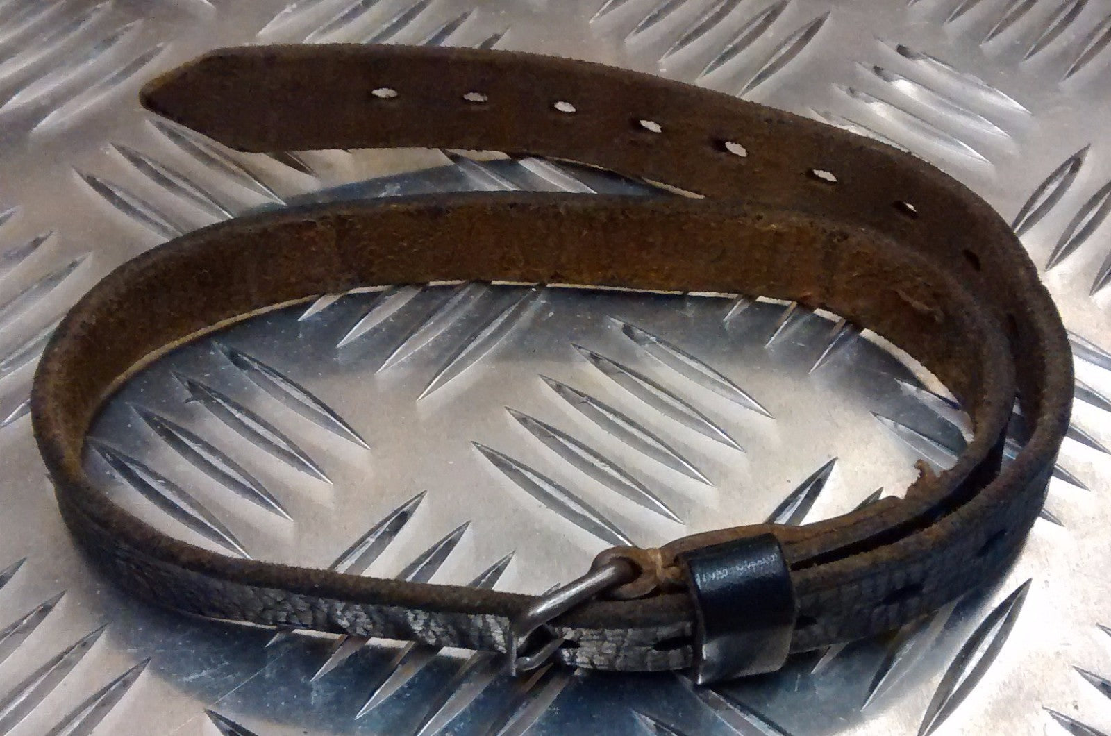German Army Black Leather Strap Billy Can / Utility Vintage