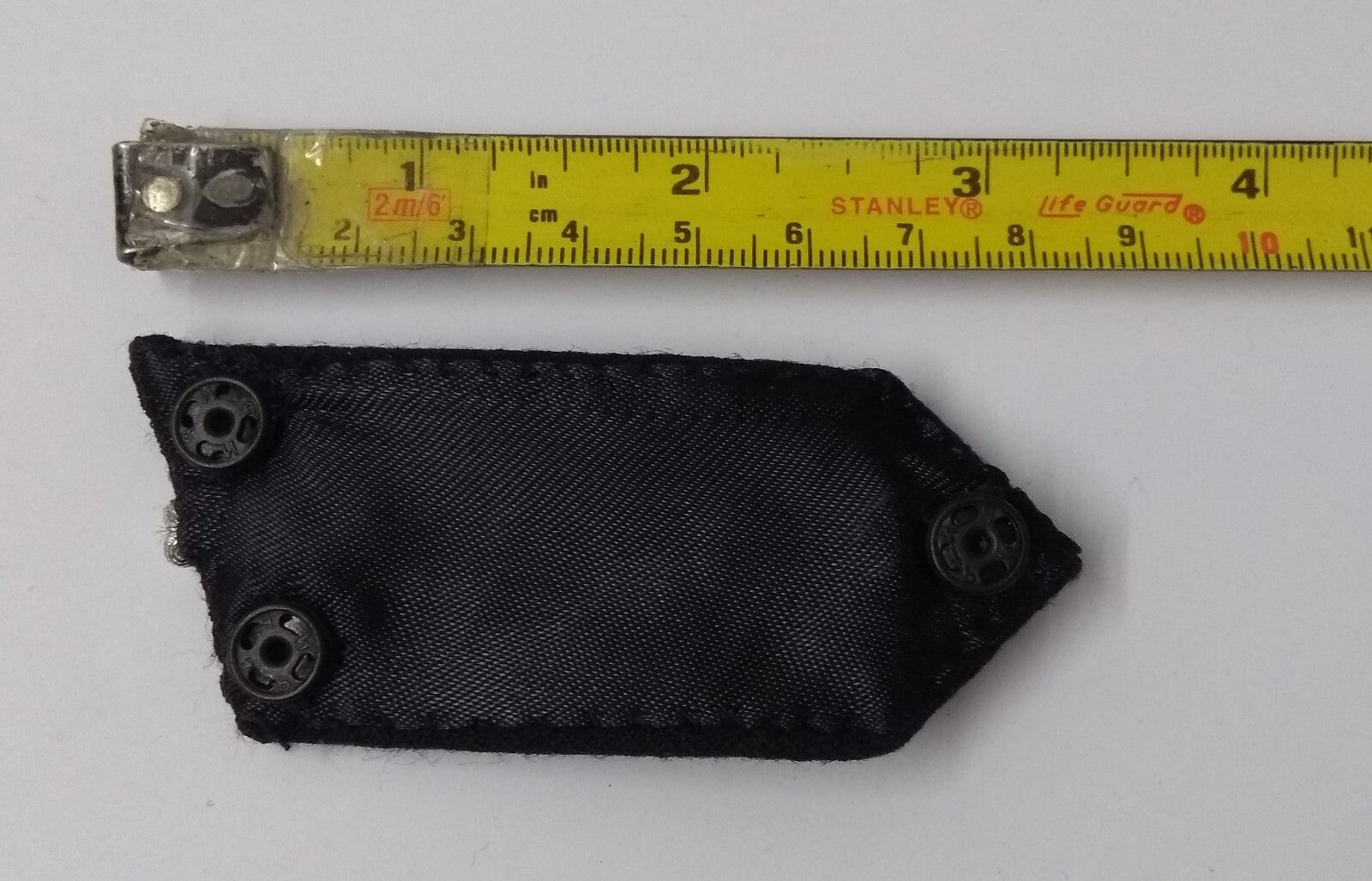 Uniform Gorgets Collar Tabs With Silver Braiding Plain Buttons Press-stud Backs