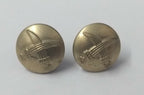 Genuine British Made Bahrain Obsolete Insignia Nickel Ring Buttons X2 ASBT237