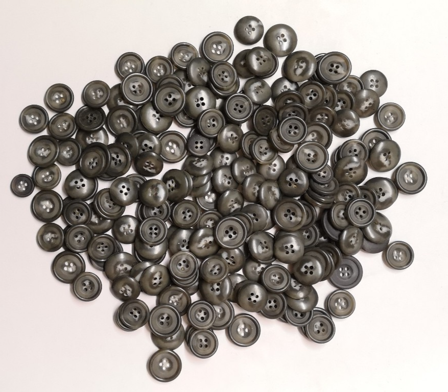 Vintage Style Mixed Size Green Grey Colour Buttons 230g