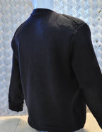 British Uniform Jumper, Black V-Neck. 100% Wool - Size 38" - Small NEW