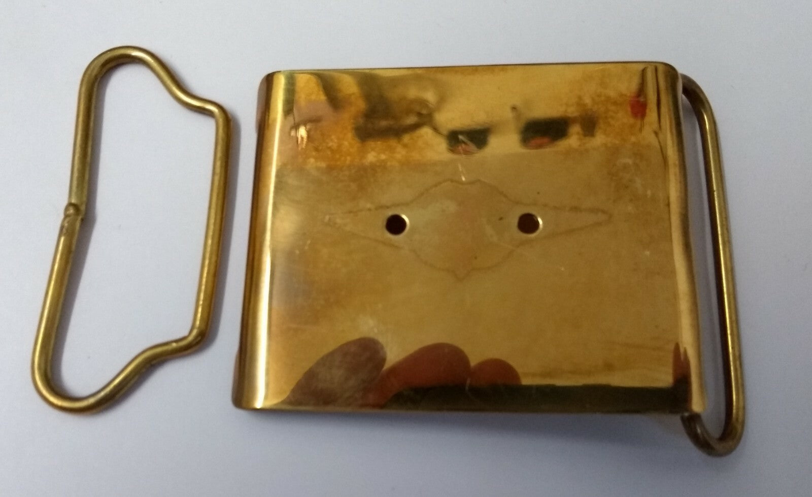 Genuine Issued Brass Plate Parade 2¼" Belt Buckle 2 Piece MBX1