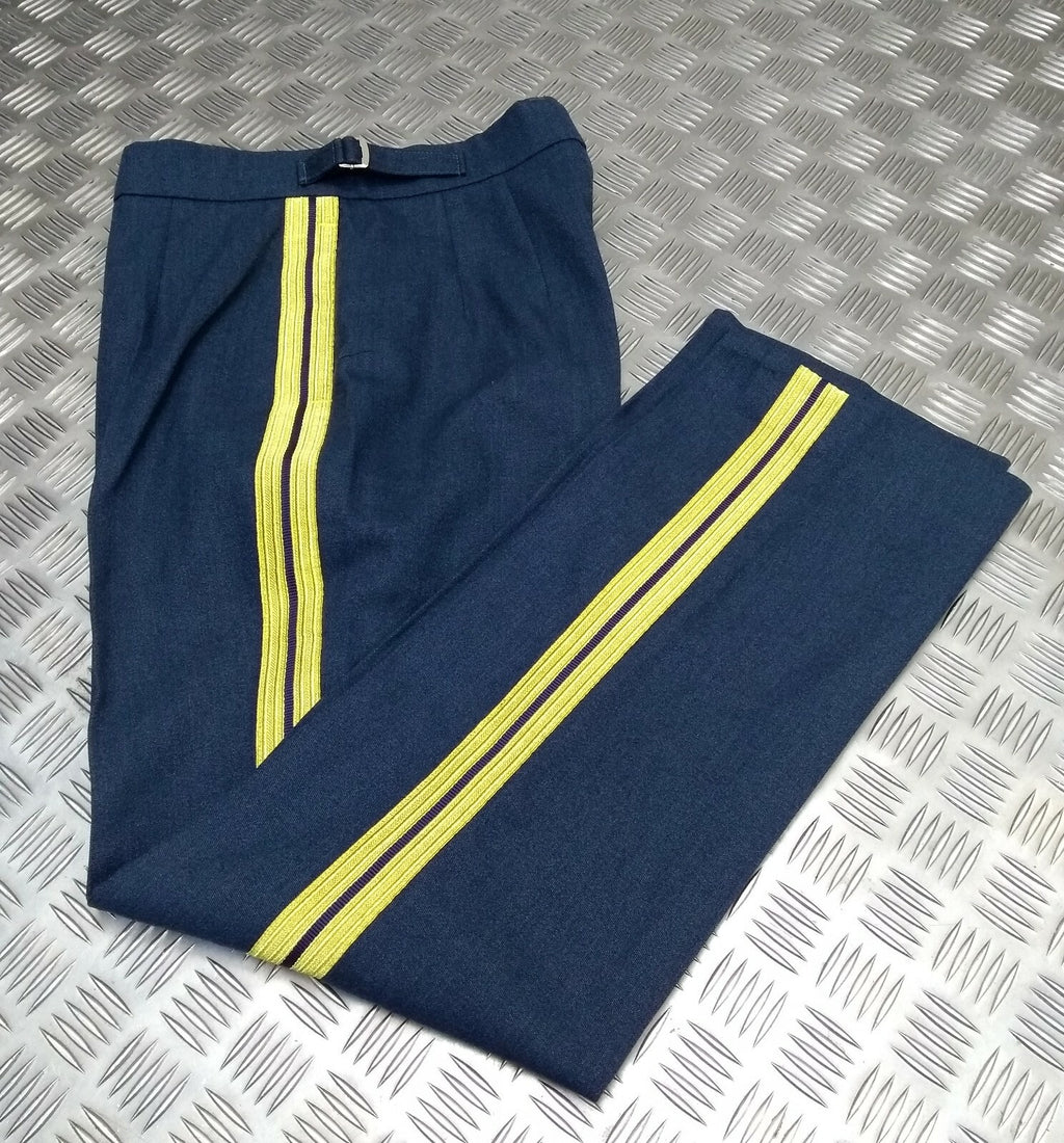Bands Slacks RAF Royal Air Force Blue Grey with Stripes Musician & Bandmasters No9 W31"