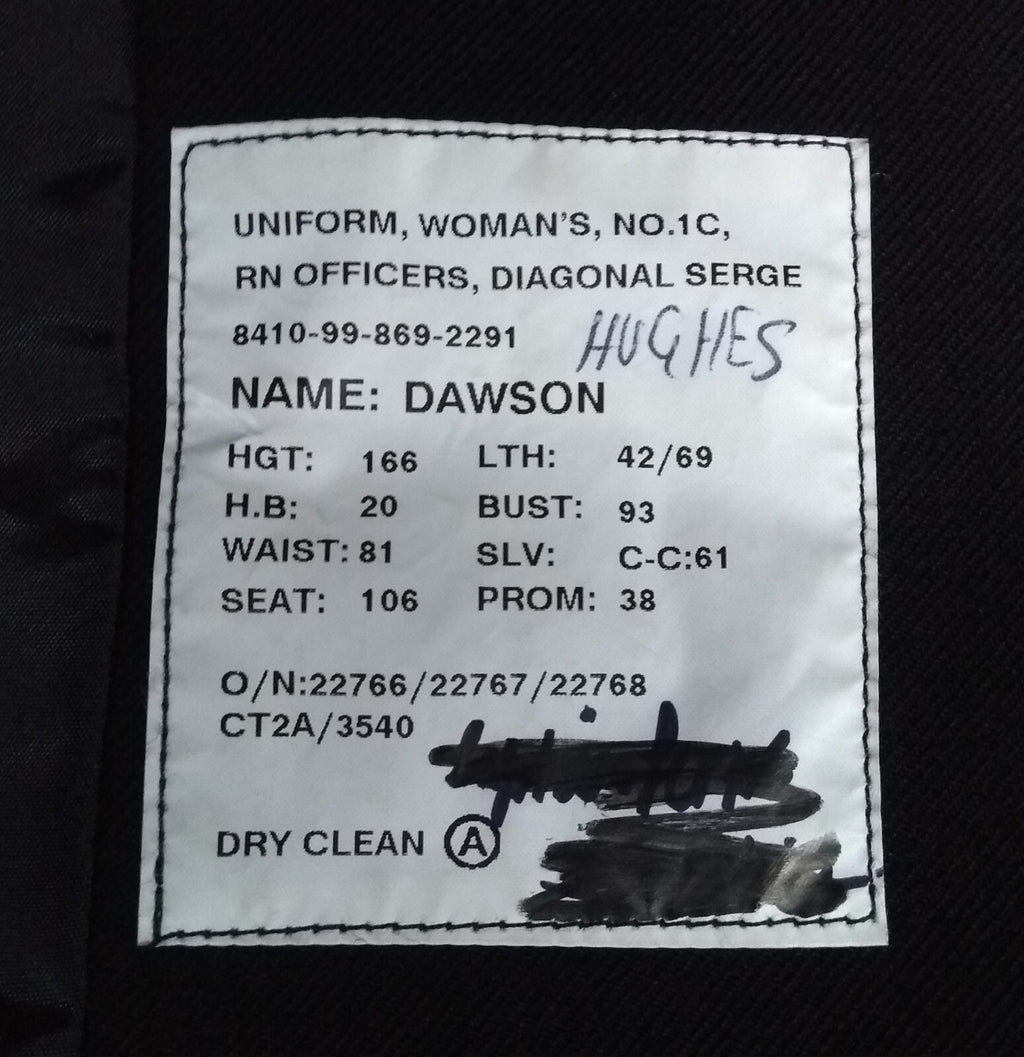 WRN WREN's Officers Jacket No1 C British Royal Navy RN MTO No1C NV
