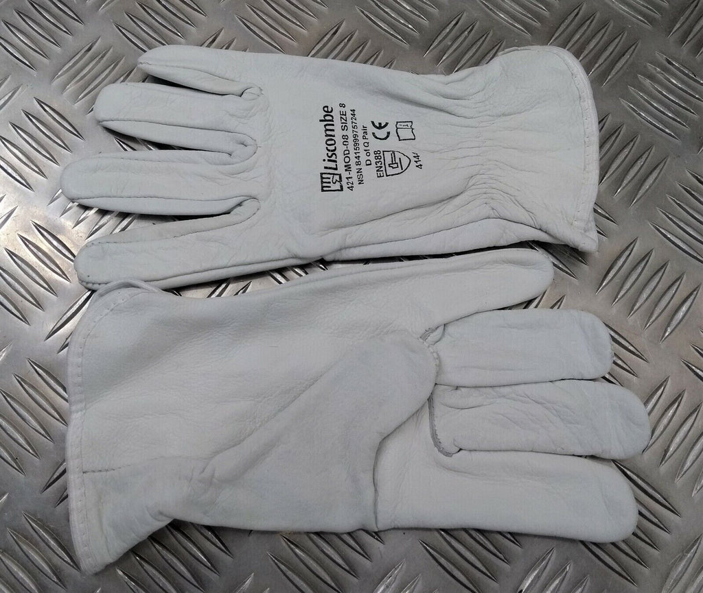 Liscombe Chrome Leather Safety Working Gloves PPE Mil-Spec Heavy Duty Work Wear