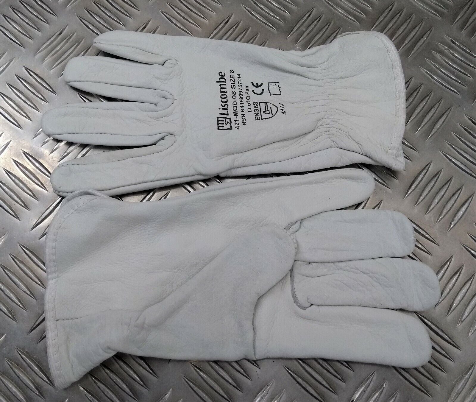 Liscombe Chrome Leather Safety Working Gloves PPE Mil-Spec Heavy Duty Work Wear