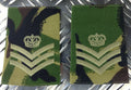Genuine British Army Woodland Camo STAFF SERGEANT Rank Slides / Epaulettes NEW