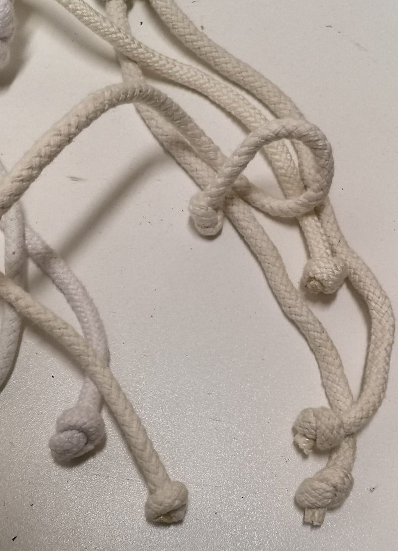 White Plaited Drum Tracer Ropes Joblot of 8