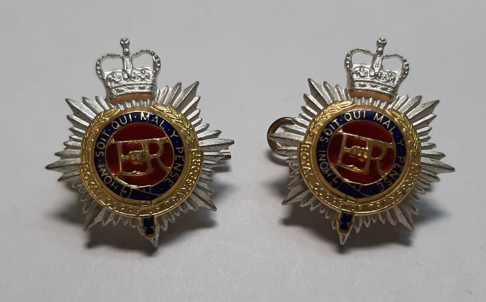 Vintage RCT Collar Badges British Army Old Pattern The Royal Corps of Transport