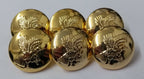 Bird & Star Dress Uniform Ring Back Buttons 1 Set 14 Buttons