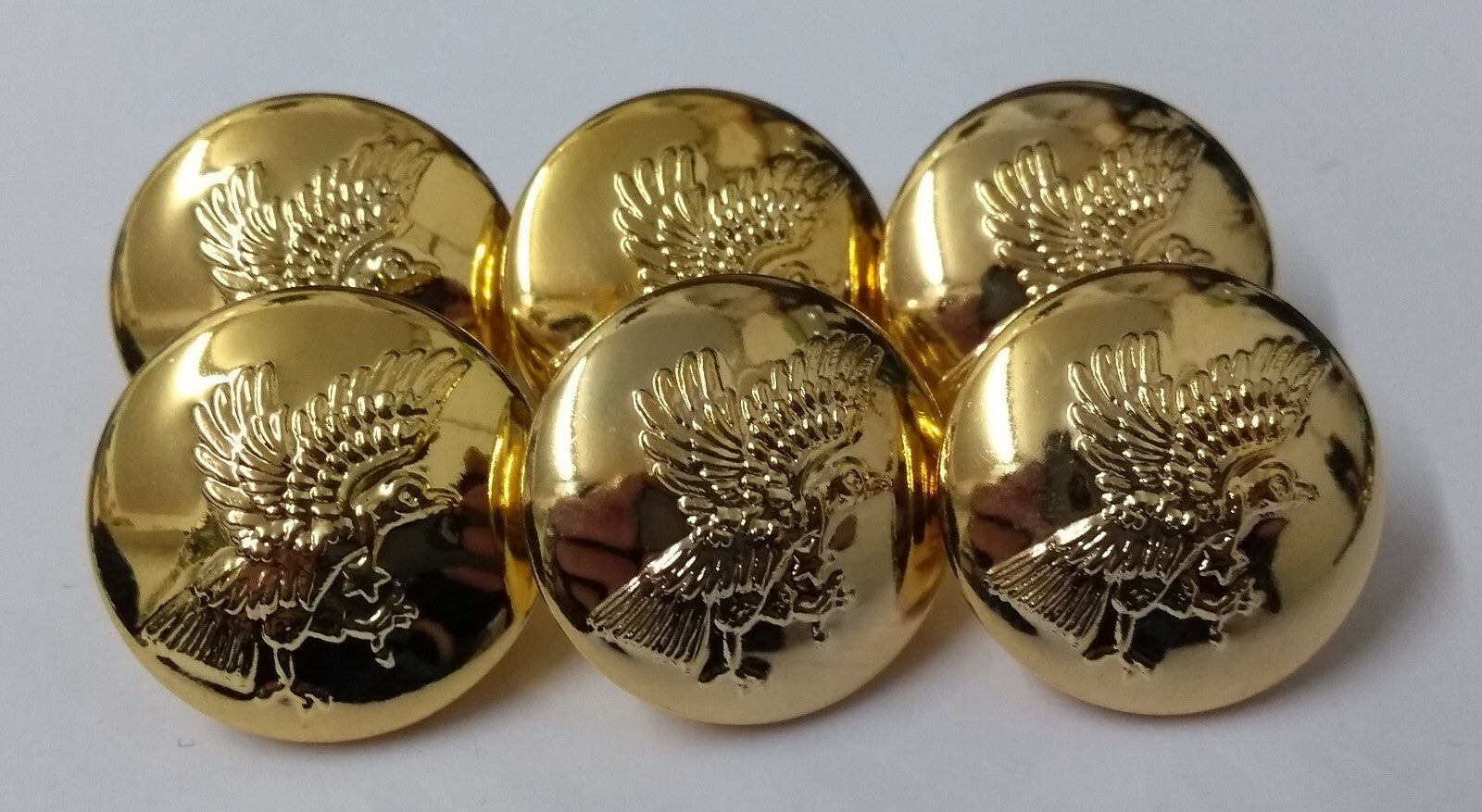 Bird & Star Dress Uniform Ring Back Buttons 1 Set 14 Buttons