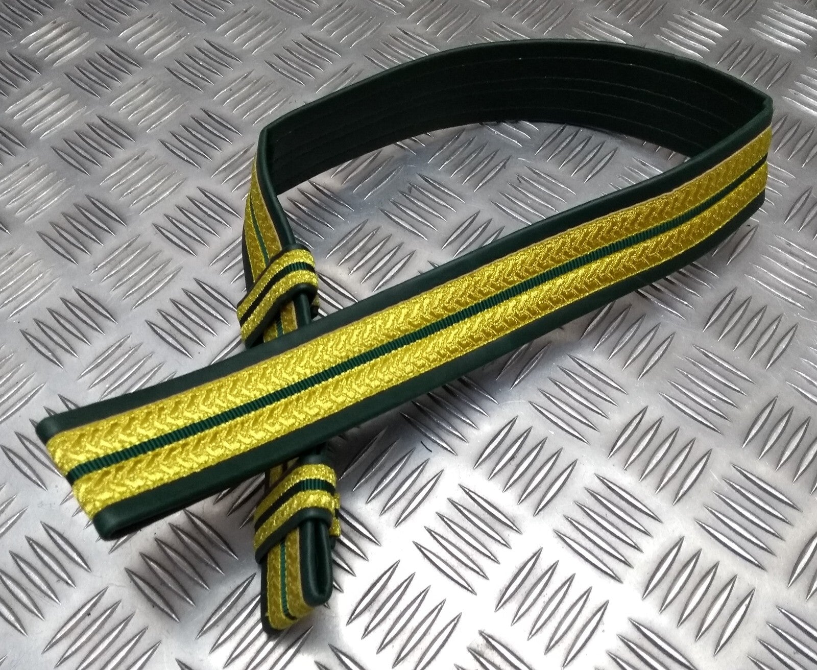 Dubai Belt Green With Gold Detailing Ceremonial Style Made in England