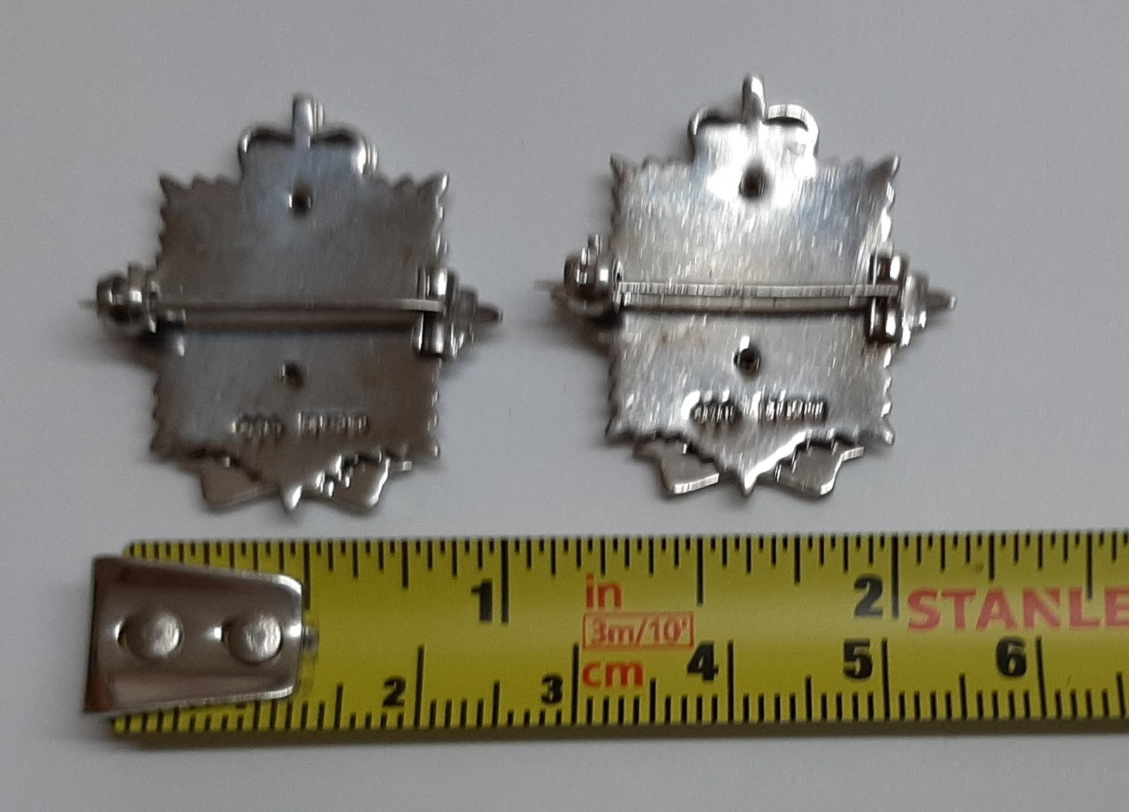 Vintage RLC Insignia Two British Silver Army Collar Badges Royal Logistics Corps