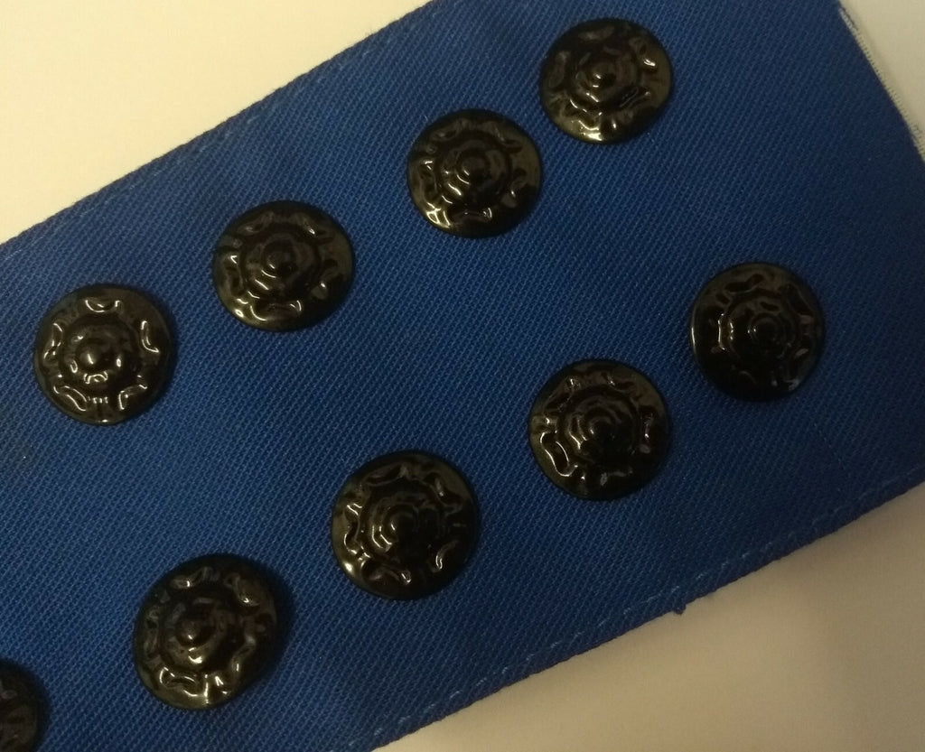 Genuine British Issue Subdued Metal Black Rosette Decoration x 10 NEW