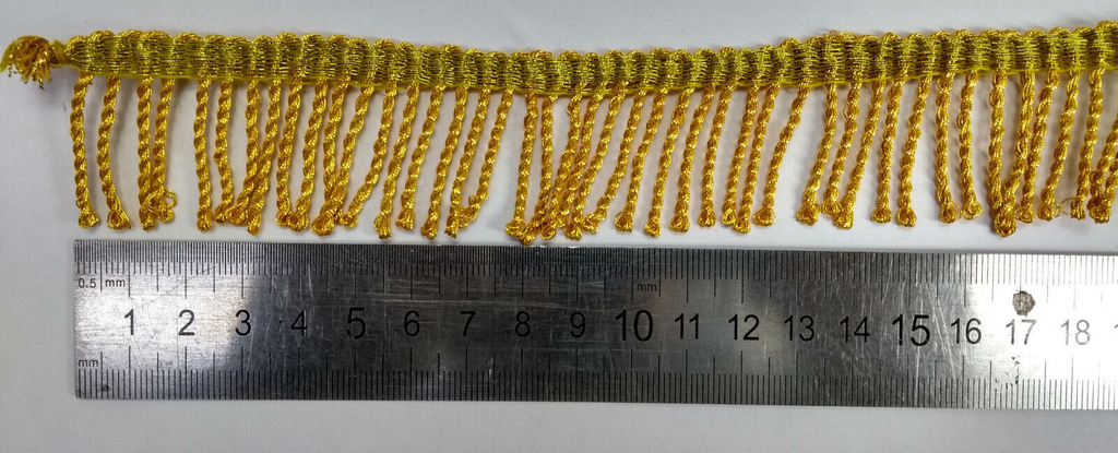 Gold Mylar Thread Fringe For Epaulettes 45mm Drop NEW