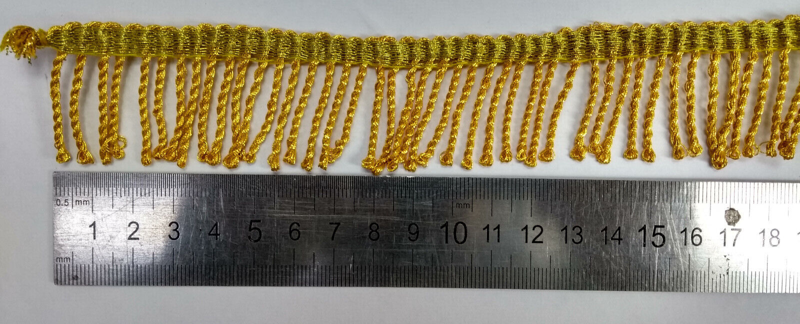 Gold Mylar Thread Fringe For Epaulettes 45mm Drop NEW