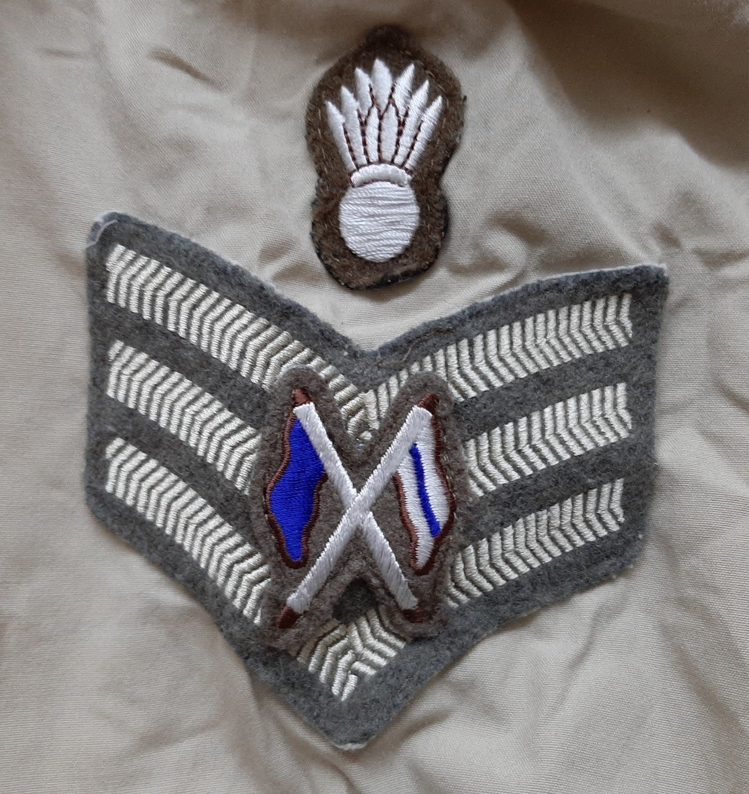 RE SGT Shirt British Army FAD Long Sleeve Sergeant & Signaller Insignia 38cm