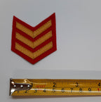 RM Mess Kit Badge British Royal Marines Sergeant Rank Chevron 3 Bars Braided
