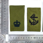 Royal Marines & Royal Navy OD Green Rank Slides - NEW