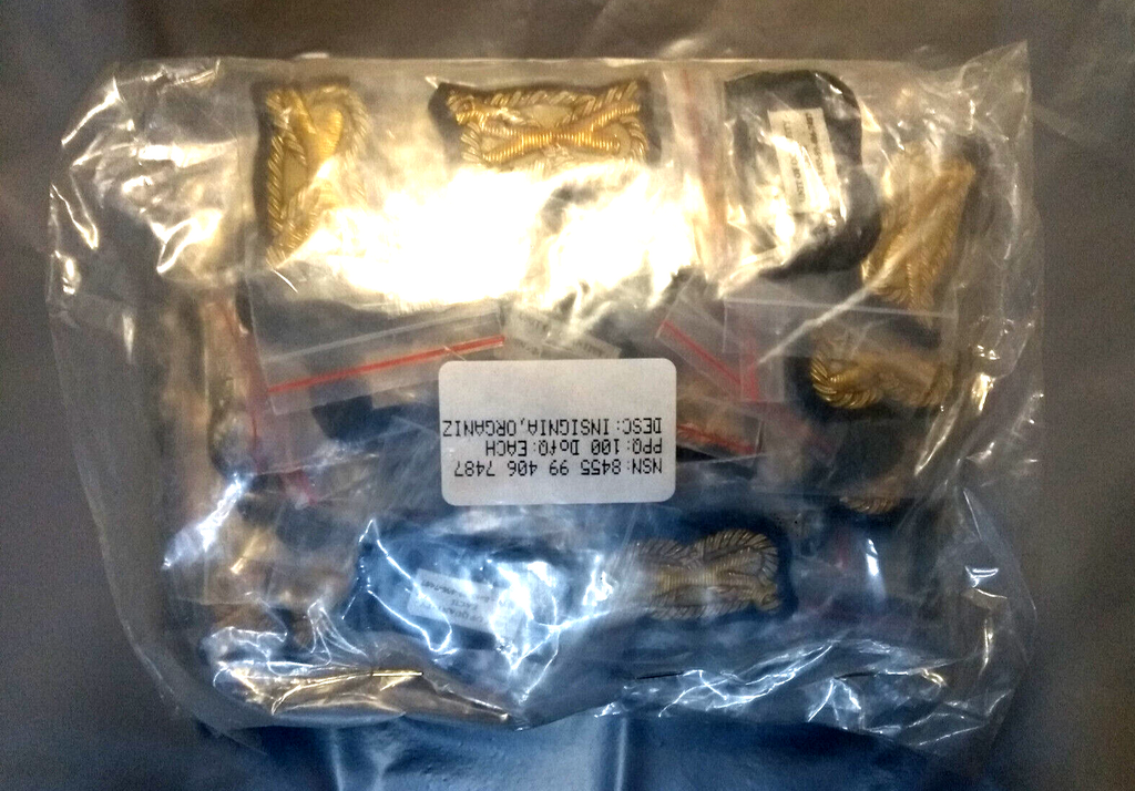 The Mercian Regiment Gilt Wire Arm Patches British Army Issue No1 x 50 Pairs NEW
