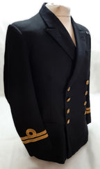 RN Jacket British Naval OFCs Lt Curls Vintage 1970s Pattern 8 Button