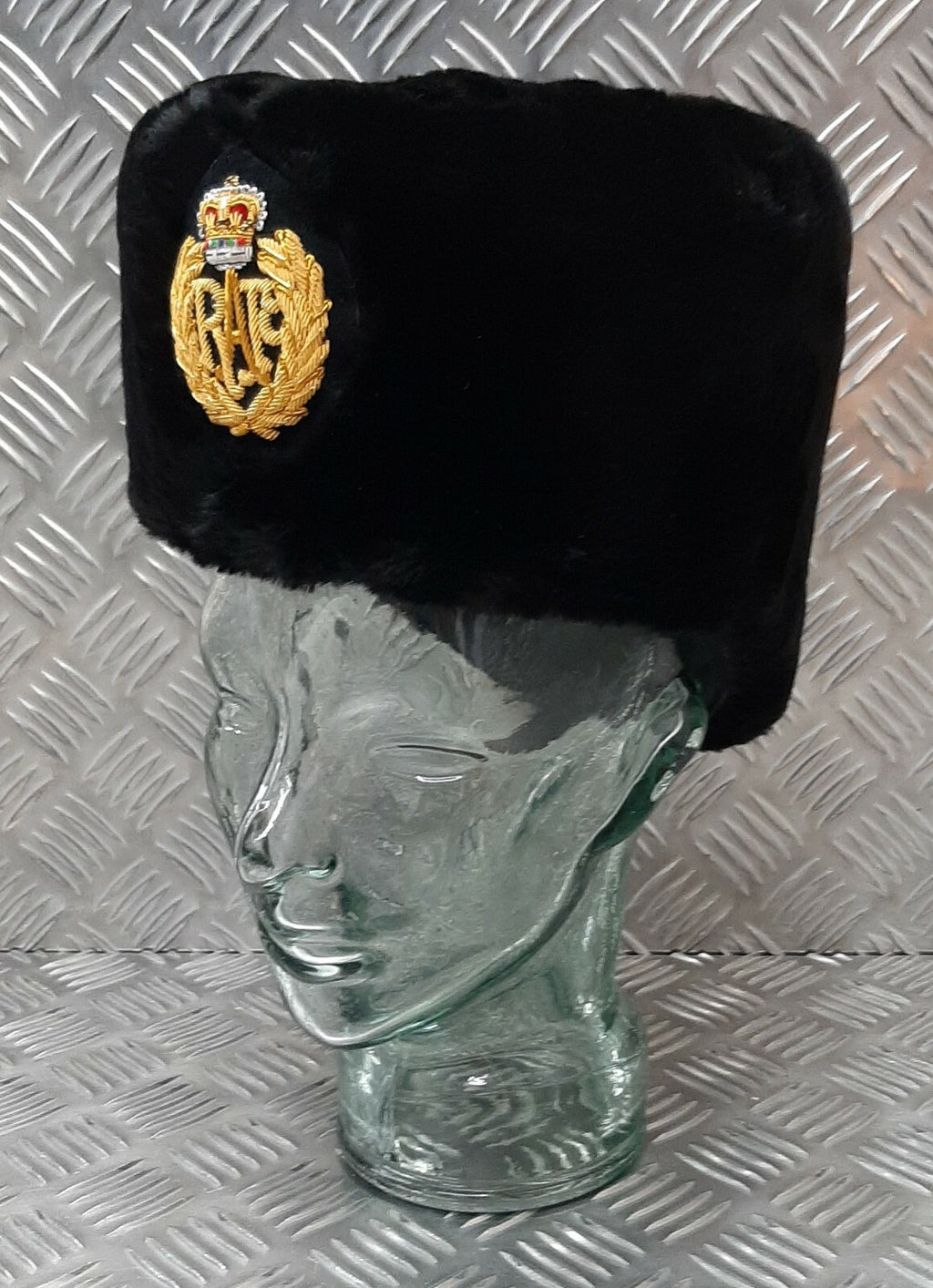 Busby Headdress RAF Royal Air Force with Gold Braided Badge 56cm