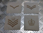 Rank Badges Army Green / Desert OD / DS Subdued Assorted Ranks 1 Pair New