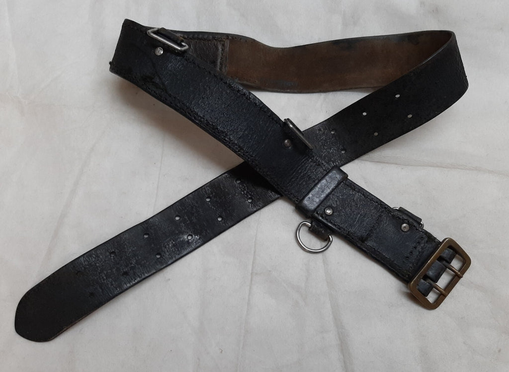 Vintage Belt Double Prong Buckle With Sam Browne Fittings Size 27-38"