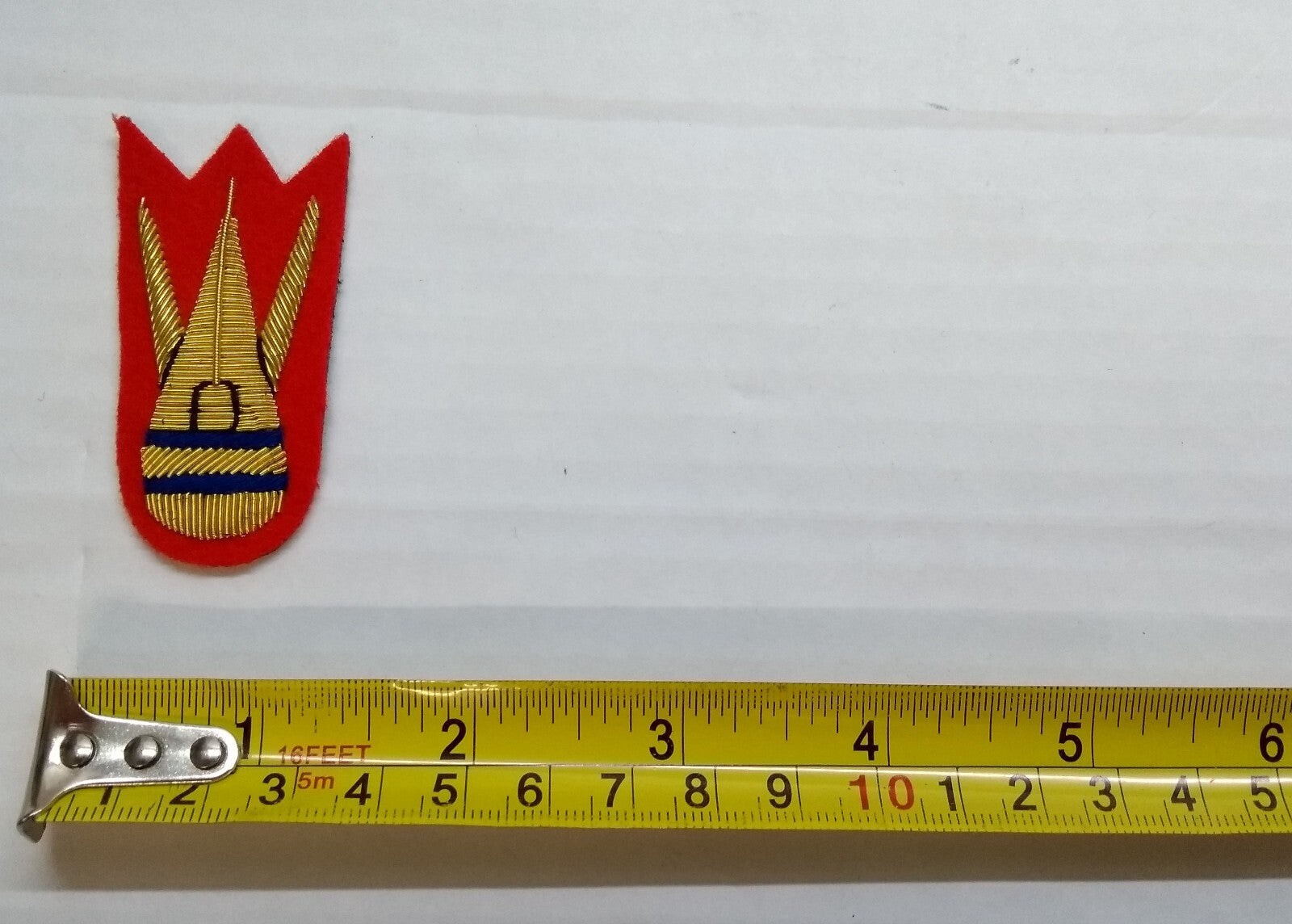 Mess Kit Badge Royal Engineers Bomb Red British Army Hand Embroidered Arm Patch